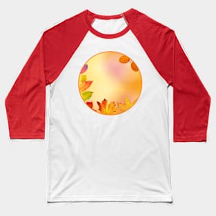 Circle Abstract Autumn Colorful Luminous Baseball T-Shirt